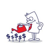 Business Man Planting Money Royalty Free Stock Image Business Man Planting Money Royalty Free Stock Image