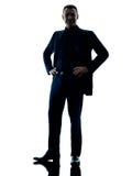 Business man standing silhouette isolated stock photo Business man standing silhouette isolated stock photo