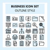 30 Business and Office Icon Set, using Outline style stock illustration 30 Business and Office Icon Set, using Outline style stock illustration