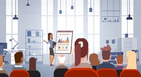 Business People Group at Conference Meeting Training Courses Flip Chart with Graph royalty free illustration Business People Group at Conference Meeting Training Courses Flip Chart with Graph royalty free illustration