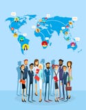 Business People Group Social Network Communication Concept World Map Coworking Royalty Free Stock Photography Business People Group Social Network Communication Concept World Map Coworking Royalty Free Stock Photography