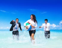 Business people having fun Vacation Concept stock images Business people having fun Vacation Concept stock images