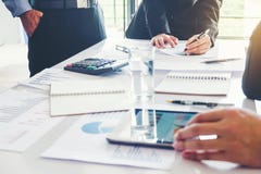 Business People meeting Planning Strategy Analysis on new business project Concept royalty free stock image Business People meeting Planning Strategy Analysis on new business project Concept royalty free stock image