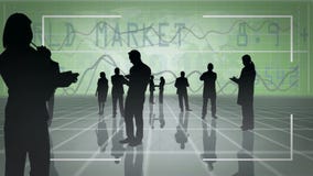Business people silhouettes with video spaces royalty free illustration Business people silhouettes with video spaces royalty free illustration