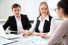 Business people working with laptop Royalty Free Stock Image Business people working with laptop Royalty Free Stock Image