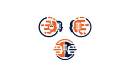Business podcast logo icon vector solutions stock illustration Business podcast logo icon vector solutions stock illustration