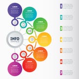 Business presentation or infographic with 7 options. Vector dynamic infographics or mind map of technology or education process. Web Template of a chart