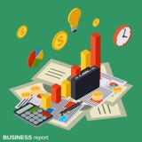 Business report, financial statistic, management vector illustration Business report, financial statistic, management vector illustration