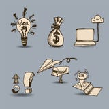 Business set Hand drawn vector illustration Business set Hand drawn vector illustration