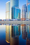 Business Skyscrapers And Reflections In The River Stock Photos Business Skyscrapers And Reflections In The River Stock Photos