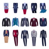 Business suit vector businessman or businesswoman corporate suited clothes illustration set of manager or worker dress Royalty Free Illustration Business suit vector businessman or businesswoman corporate suited clothes illustration set of manager or worker dress Royalty Free Illustration