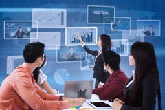 Business team meeting on digital background royalty free stock image Business team meeting on digital background royalty free stock image