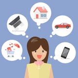 Business Woman Dreaming A Future Royalty Free Stock Image Business Woman Dreaming A Future Royalty Free Stock Image