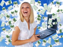 Business Woman Having Lot Of Money Royalty Free Stock Photos Business Woman Having Lot Of Money Royalty Free Stock Photos