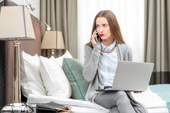 Business woman in the hotel royalty free stock photo Business woman in the hotel royalty free stock photo