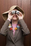 Business woman looking through binoculars royalty free stock photos Business woman looking through binoculars royalty free stock photos