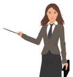 Business Woman With Pointer Stock Photography