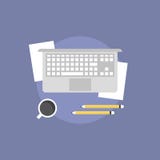 Business workflow flat icon illustration stock illustration Business workflow flat icon illustration stock illustration