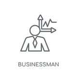 Businessman analysis linear icon. Modern outline Businessman ana royalty free illustration Businessman analysis linear icon. Modern outline Businessman ana royalty free illustration