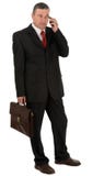 Businessman with briefcase isolated on white background royalty free stock images Businessman with briefcase isolated on white background royalty free stock images