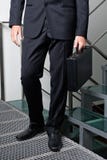 Businessman With Briefcase Standing By Steps stock photos Businessman With Briefcase Standing By Steps stock photos