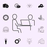 Businessman for the common desktop work computer icon. Profit icons universal set for web and mobile stock illustration Businessman for the common desktop work computer icon. Profit icons universal set for web and mobile stock illustration