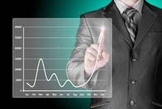Businessman with financial symbols royalty free stock photography Businessman with financial symbols royalty free stock photography