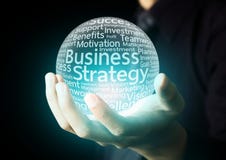 Businessman Hand Showing Business Strategy Word Royalty Free Stock Photography Businessman Hand Showing Business Strategy Word Royalty Free Stock Photography