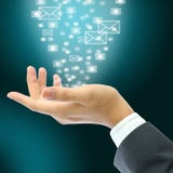 Businessman Hand With Email Stock Photography Businessman Hand With Email Stock Photography