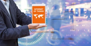 Businessman hands holding digital tablet computer stock image Businessman hands holding digital tablet computer stock image