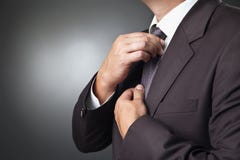 Businessman In Black Costume Tie One S Necktie Royalty Free Stock Photo Businessman In Black Costume Tie One S Necktie Royalty Free Stock Photo