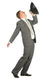 Businessman with megaphone stock images Businessman with megaphone stock images