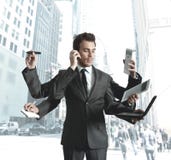 Businessman multitasking Stock Photos Businessman multitasking Stock Photos