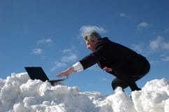Businessman Reaching For Lapto Stock Images Businessman Reaching For Lapto Stock Images