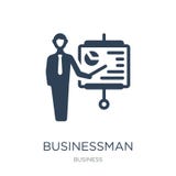 businessman showing a project sketch icon in trendy design style. businessman showing a project sketch icon isolated on white stock illustration businessman showing a project sketch icon in trendy design style. businessman showing a project sketch icon isolated on white stock illustration