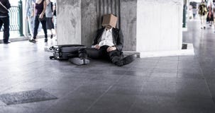 Businessman with stress situation for money, Businessman have no money unemployed and Bankrupt concept. stock image Businessman with stress situation for money, Businessman have no money unemployed and Bankrupt concept. stock image