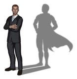 Businessman superhero concept