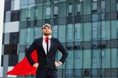 Businessman in a superman costume. Stock Images Businessman in a superman costume. Stock Images