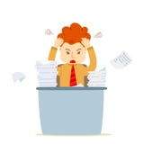 Businessman vary busy and strain stock illustration Businessman vary busy and strain stock illustration