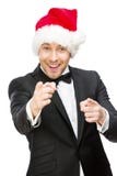 Businessman wearing Santa Claus cap royalty free stock images Businessman wearing Santa Claus cap royalty free stock images