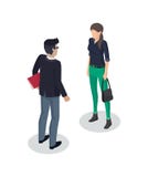 Businessman and Woman Meeting Vector Illustration stock illustration Businessman and Woman Meeting Vector Illustration stock illustration