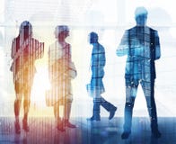 Businessmen that work together in office. Concept of teamwork, partnership and startup. double exposure royalty free stock images Businessmen that work together in office. Concept of teamwork, partnership and startup. double exposure royalty free stock images