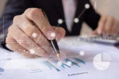 Businessmen Working With Graph Data At Office, Finance Managers Task, Concept Business And Financial Investment Stock Images Businessmen Working With Graph Data At Office, Finance Managers Task, Concept Business And Financial Investment Stock Images