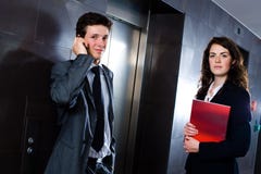 Businesspeople at lobby royalty free stock photos Businesspeople at lobby royalty free stock photos