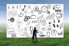 Businesswoman with business strategy royalty free stock photos Businesswoman with business strategy royalty free stock photos