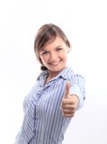 Businesswoman Indicating Ok Sign Businesswoman Indicating Ok Sign