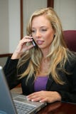 Businesswoman On Computer Royalty Free Stock Photography Businesswoman On Computer Royalty Free Stock Photography