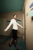 Businesswoman Opening A Door Stock Images Businesswoman Opening A Door Stock Images