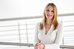 Businesswoman standing in a modern Building Royalty Free Stock Photo Businesswoman standing in a modern Building Royalty Free Stock Photo