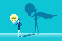 Businesswoman with super concept vector illustration Businesswoman with super concept vector illustration
